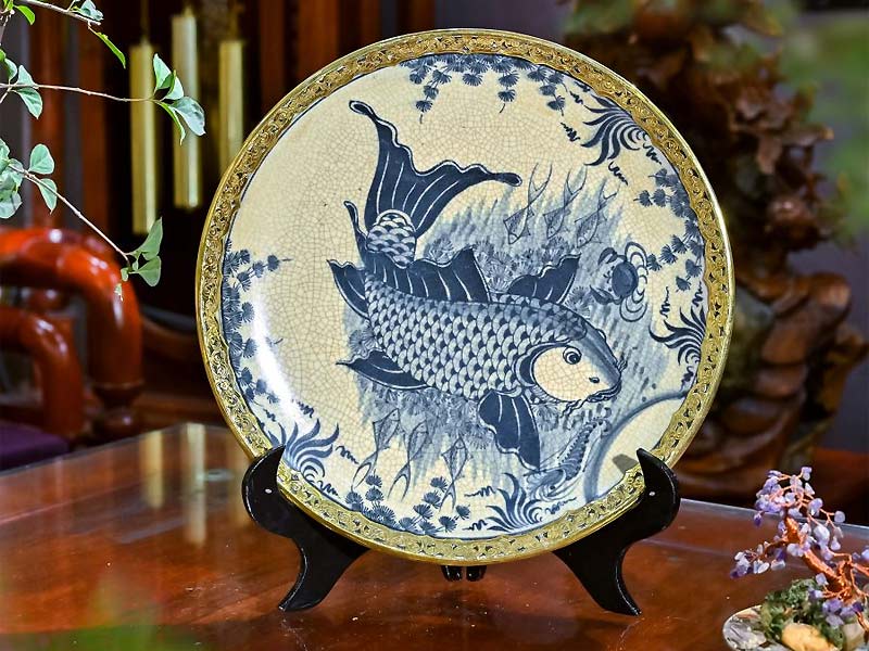 Đĩa cảnh gốm sứ
