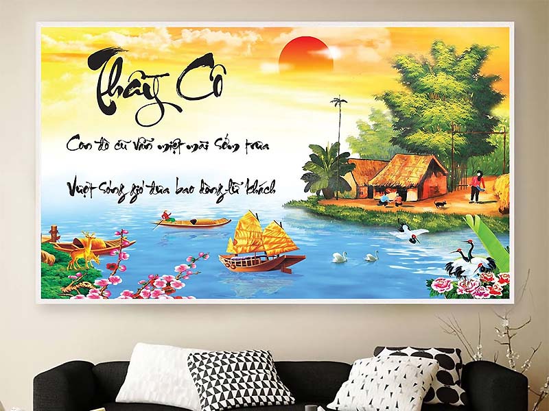 Tranh canvas in lời tri ân
